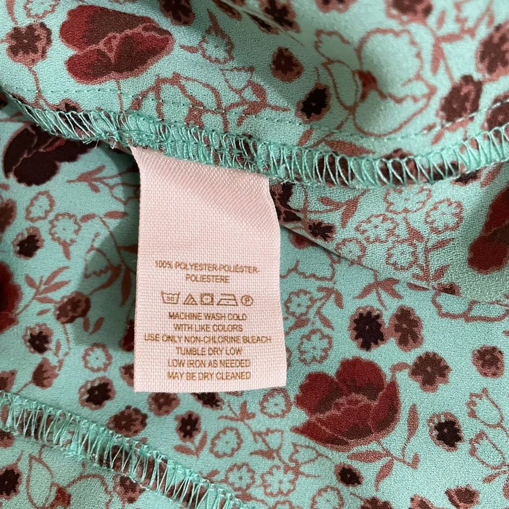 Free People Floral Ruffle Peasant Poet Blouse
